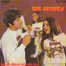 Discos de vinilo: SINGLE THE ARCHIES SUGAR SUGAR / MELODY HILL. 1969. Lote 43275363