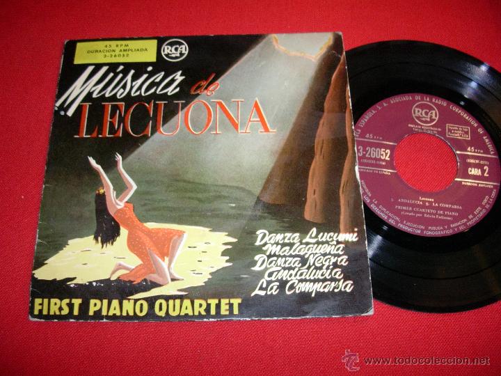 Disques de vinyle: musica de lecuona  first piano quartet  malague&ntilde;a  danza lucumi ep