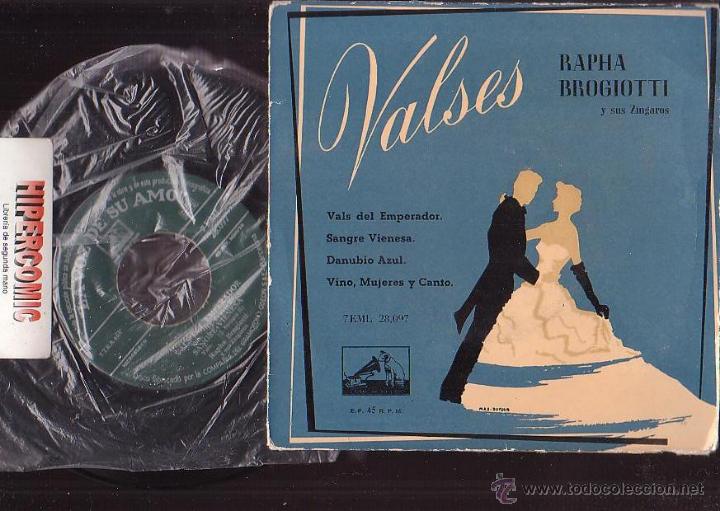 Discos de vinilo: VINILO DISCO RAPHA BROGIOTTI , VALSES LA VOZ DE SU AMO - Foto 1
