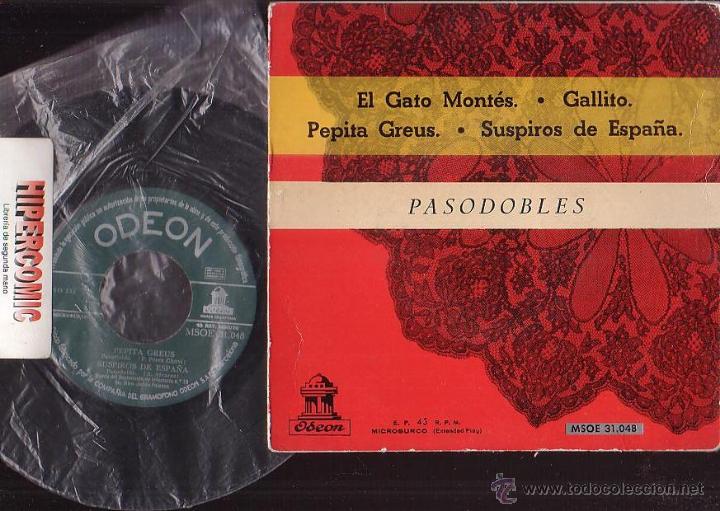 Discos de vinilo: VINILO DISCO PASODOBLES - EL GATO MONTES , GALLITO...... - Foto 1