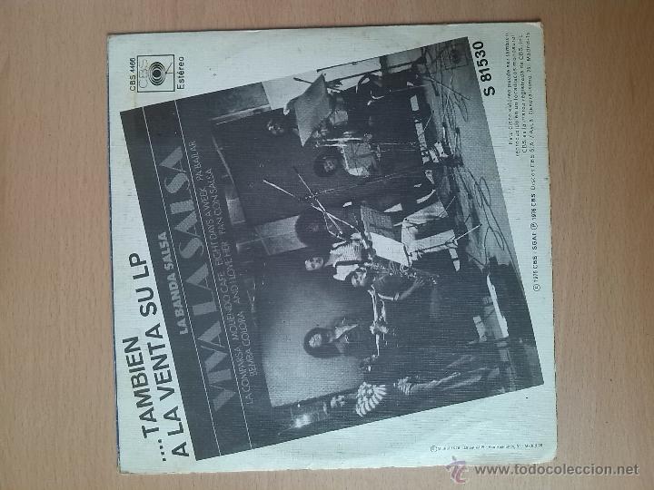 Discos de vinilo: single la banda salsa. bemba colora. cbs 1976 - Foto 2