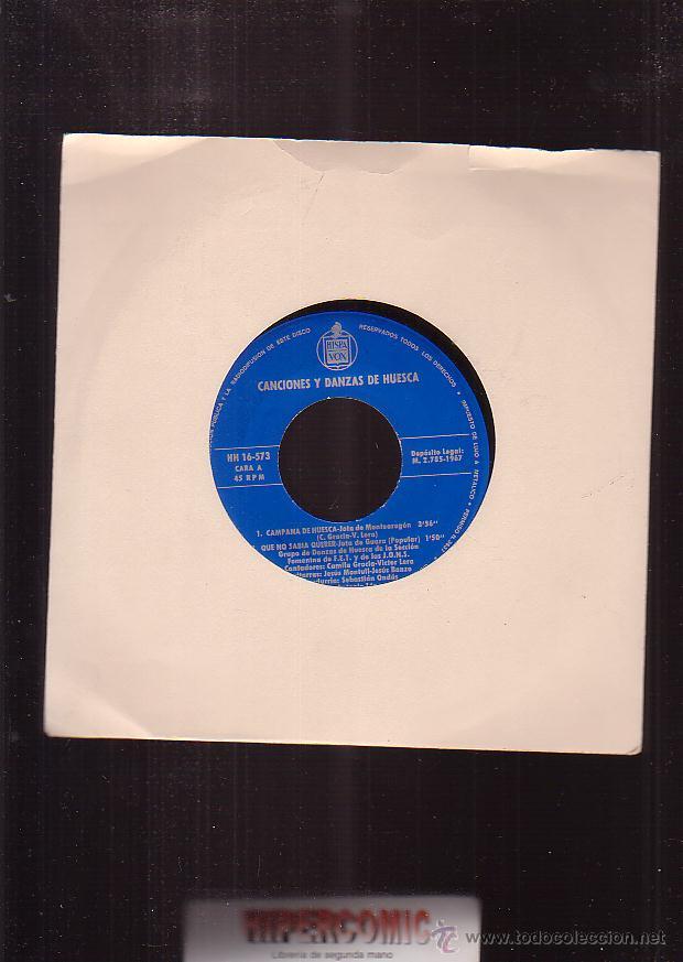 Disques de vinyle: REGIONALES - Canciones y danzas de Huesca Hispavox a&ntilde;o 1967