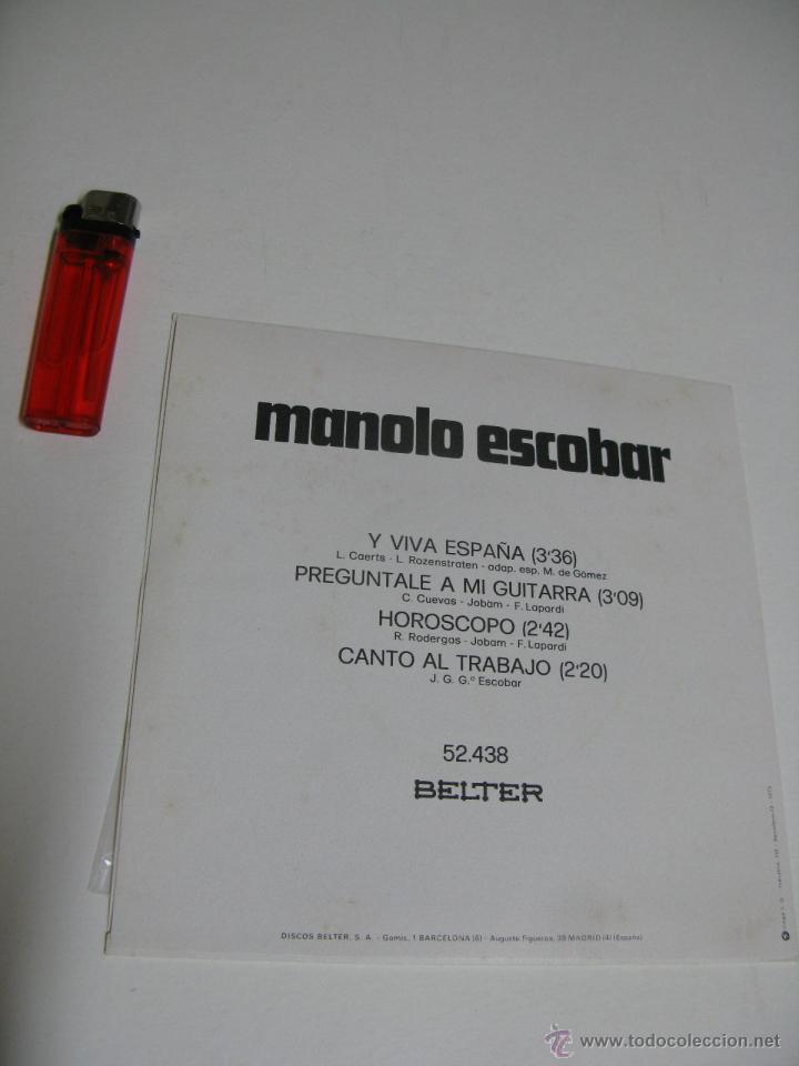 Discos de vinilo: vinilo manolo escobar - Foto 2