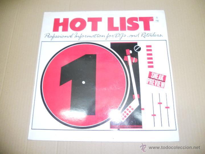 Dischi in vinile: PROFESSIONAL INFORMATION FOR DJ'S AND RETAILER (LP) HOT LIST A&Ntilde;O 1989 - EDICION FRANCESA