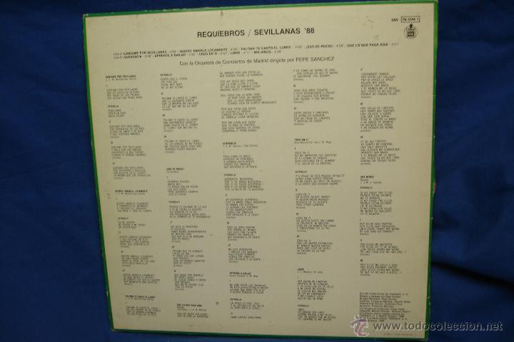 Discos de vinilo: - REQUIEBROS - SEVILLANAS - HISPAVOX 88 - Foto 2