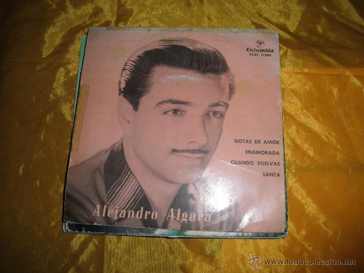 Discos de vinilo: ALEJANDRO ALGARA.  GOTAS DE AMOR + 3. EP. COLUMBIA 1960 - Foto 1
