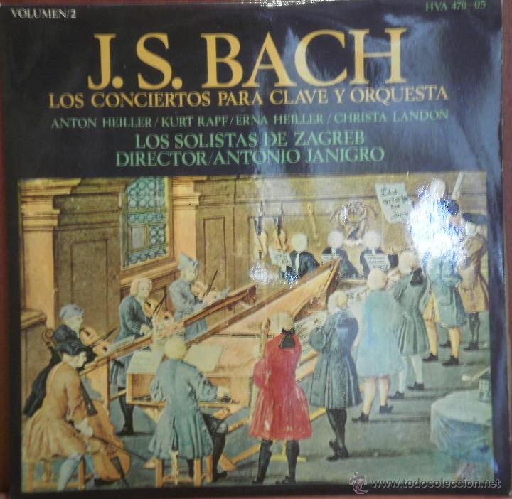 Disques de vinyle: LP BACH LOS CONCIERTOS PARA CLAVE Y ORQUESTA- LOS SOLISTAS DE ZAGREB  VOL 2. 1969
