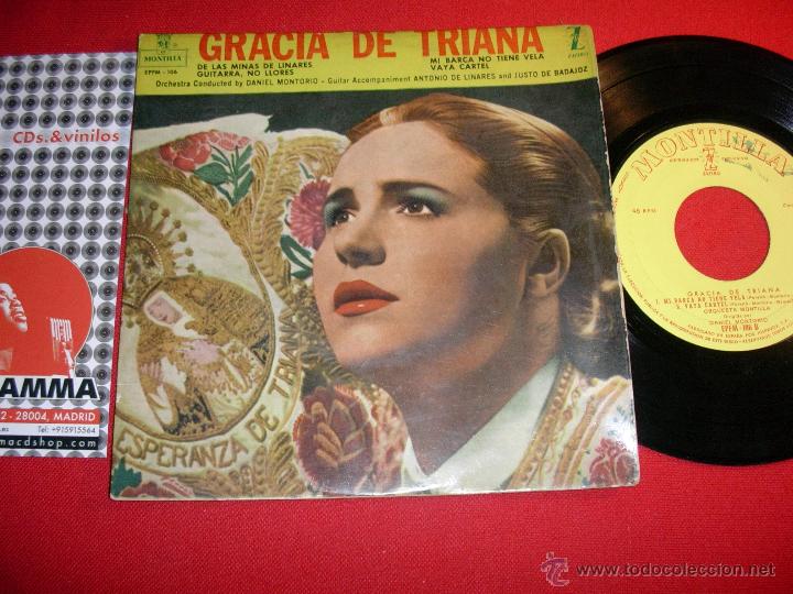 Vinyl records: gracia de triana de las minas  de linares  1959  ep