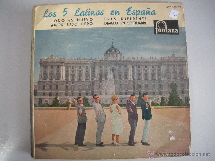 Discos de vinilo: MAGNIFICO SINGLE DE - LOS - 5 - LATINOS - EN - ESPA&Ntilde;A - - Foto 1