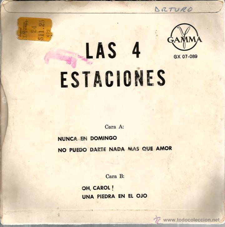 Discos de vinilo: EP LAS 4 ESTACIONES : NUNCA EN DOMINGO + 3 - Foto 2