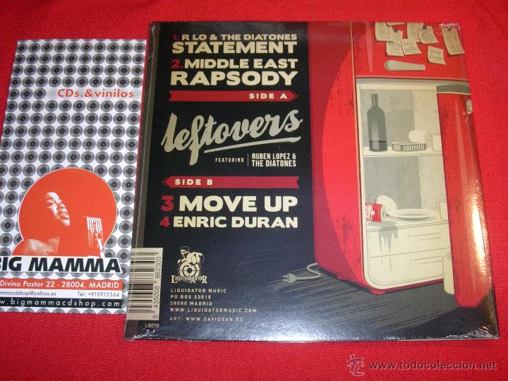 Discos de vinilo: ruben lopez & diatones  leftovers  2014  ep - Foto 2