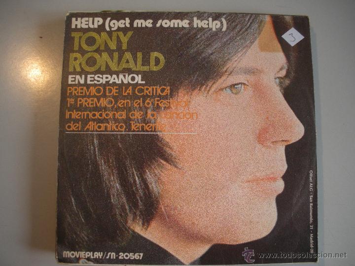 Discos de vinilo: MAGNIFICO SINGLE DE - TONY - RONALD - - Foto 1