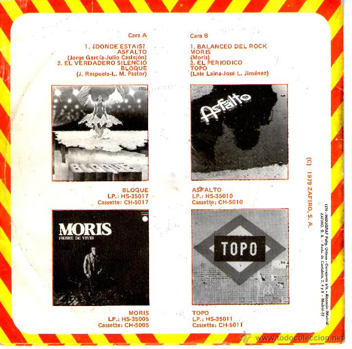 Discos de vinilo: SKOL / BURGER BRAVOS / CHAPA DISCOS 1979 - Foto 2
