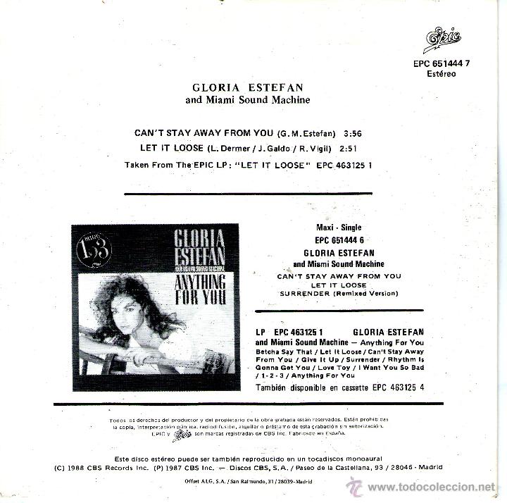 Discos de vinilo: GLORIA ESTEFAN & MIAMI SOUND MACHINE - Foto 2
