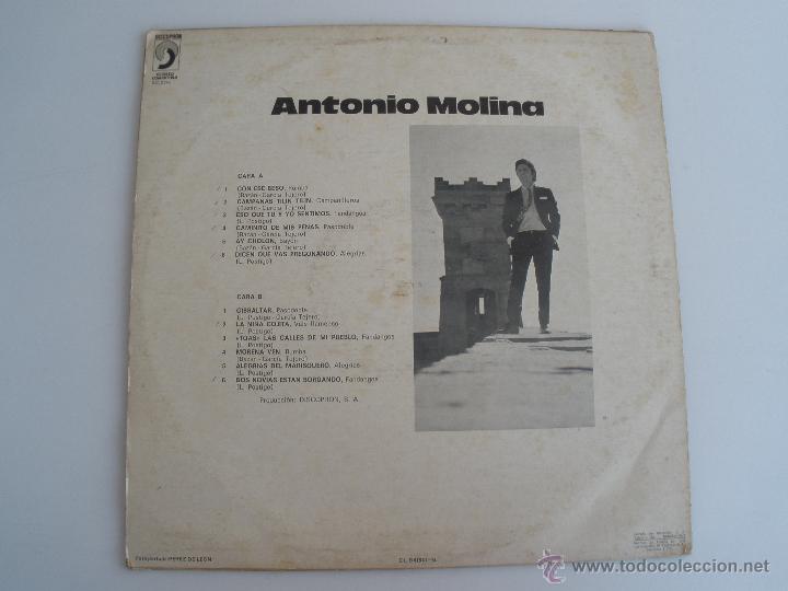 Discos de vinilo: ANTONIO MOLINA *CON ESE BESO - Foto 2