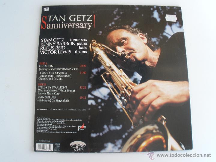 Discos de vinilo: STAN GETZ ANNIVERSARY - Foto 2
