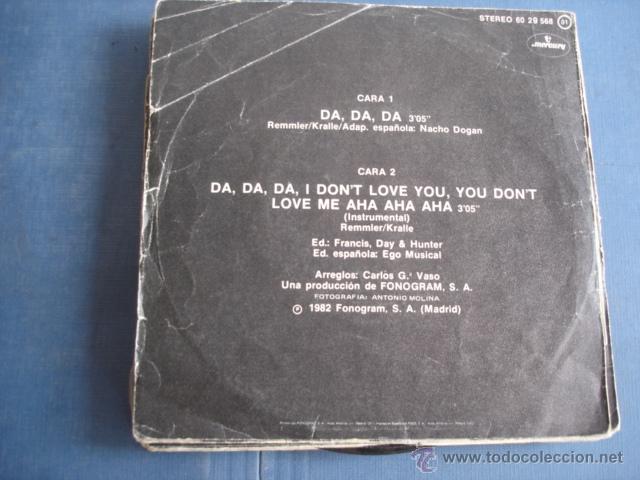 Discos de vinilo: NACHO   DA DA DA - Foto 2