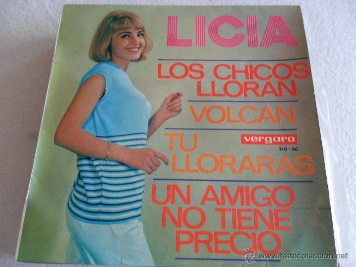 Discos de vinilo: LICIA - LOS CHICOS LLORAN + 3 EP 1965 - Foto 1