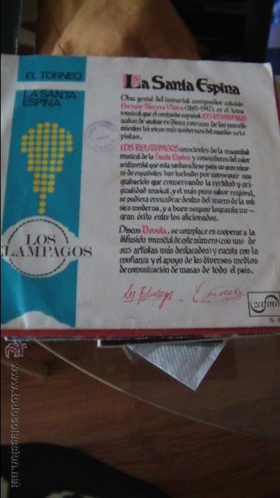 Discos de vinilo: LOS RELAMPAGOS LA SANTA ESPINA - Foto 1