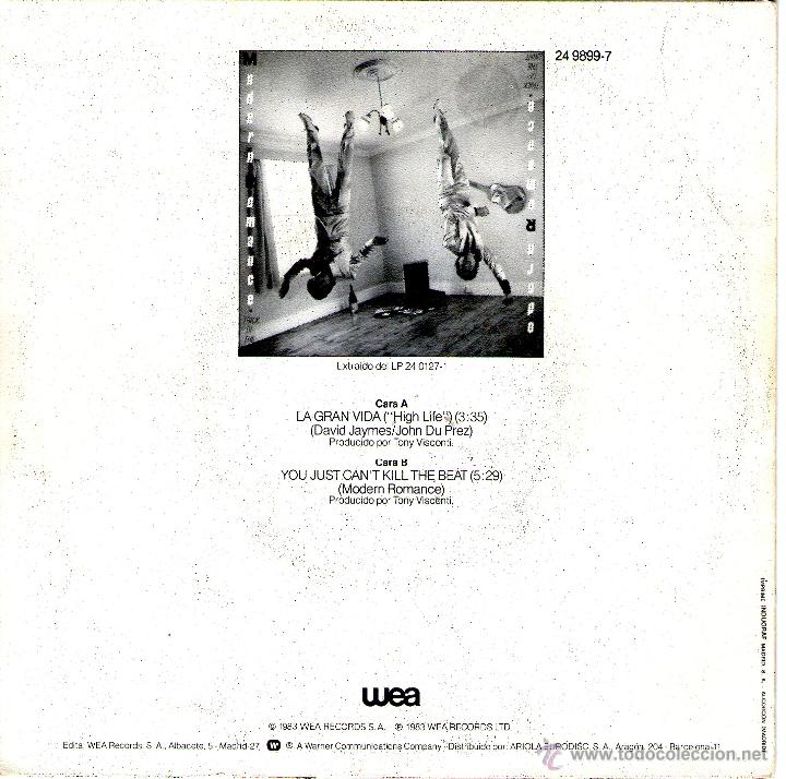 Discos de vinilo: MODERN ROMANCE  LA GRAN VIDA / HIGH LIFE - Foto 2