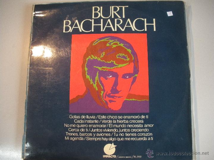 Discos de vinilo: MAGNIFICO LP DE - BURT- BACHARACH - - Foto 1