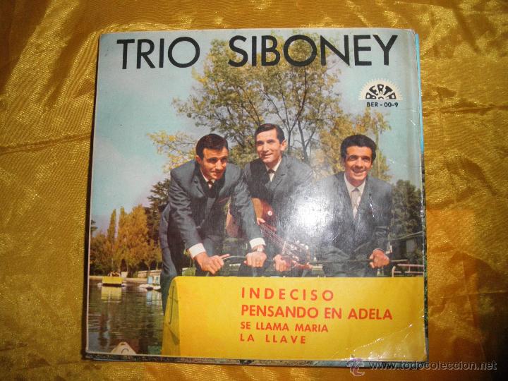 Discos de vinilo: TRIO SIBONEY.  INDECISO+ 3.   BERTA 1965 - Foto 1