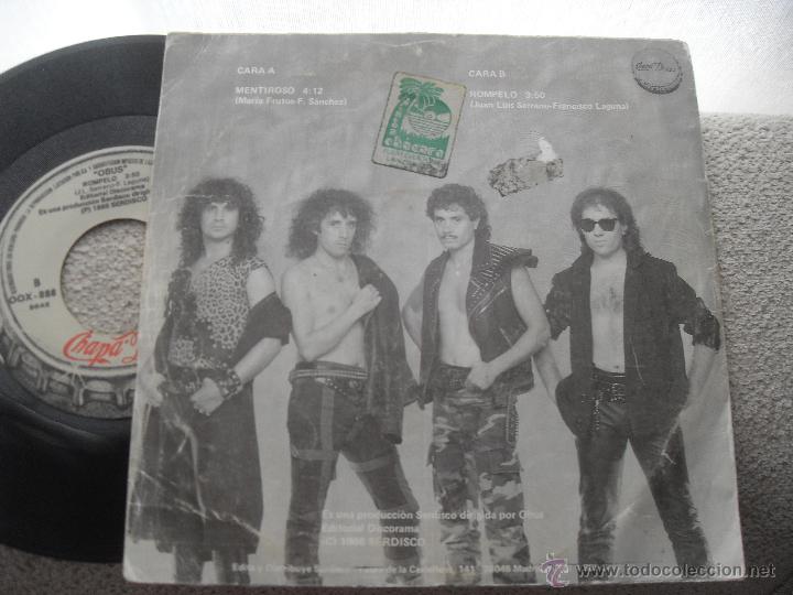 Discos de vinilo: OBUS SINGLE Mentiroso Made in Spain 1986 - Foto 2