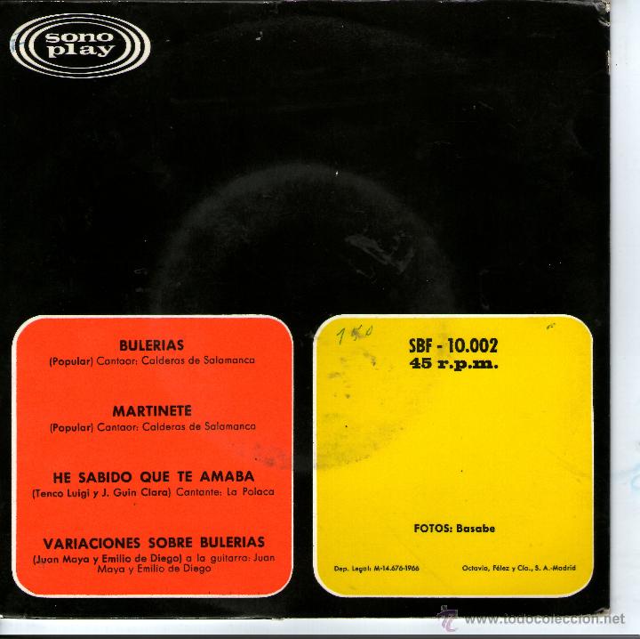 Discos de vinilo: CUADRO FLAMENCO DE ANTONIO GADES - Foto 2