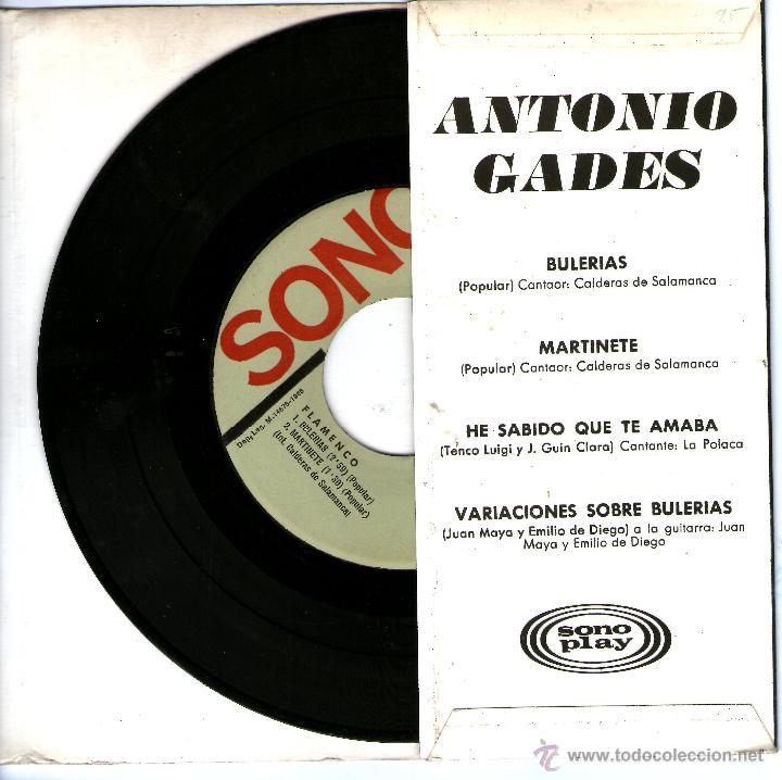 Discos de vinilo: CUADRO FLAMENCO DE ANTONIO GADES - Foto 3