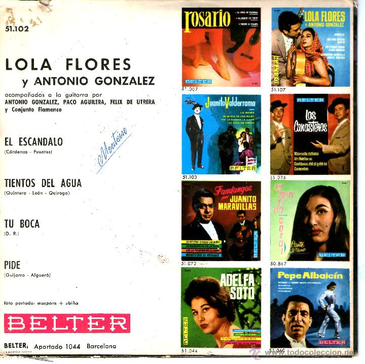 Discos de vinilo: LOLA FLORES  EL ESCANDALO - Foto 2