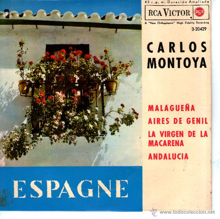 Discos de vinilo: CARLOS MONTOYA. MALAGUE&Ntilde;A, - Foto 1