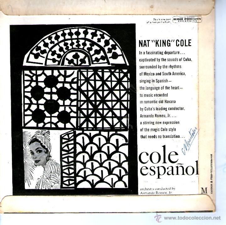 Discos de vinilo: NAT KING COLE ESPA&Ntilde;OL EL BODEGUERO - ACERCATE MAS - Foto 2