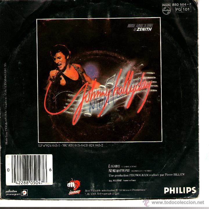 Discos de vinilo: JOHNNY HALLYDAY  NE ME QUITTE PAS - Foto 2