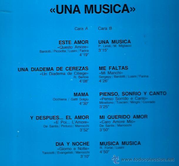 Discos de vinilo: LP RICCHI & POVERI : LA MUSICA - Foto 2