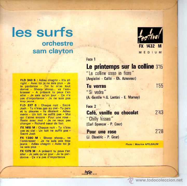 Discos de vinilo: LES SURFS  Le Printemps Sur La Colline - Foto 2