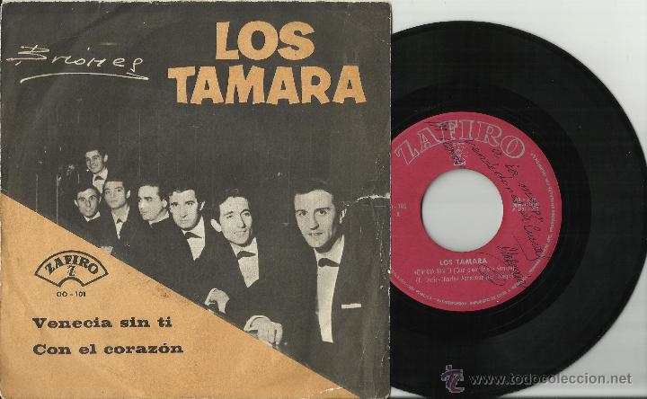 Discos de vinilo: los tamara single venecia sin ti espa&ntilde;a 1965 - Foto 1