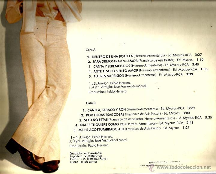 Discos de vinilo: LP PACO PASTOR ( FORMULA V )  CONTIENE POSTER - Foto 2