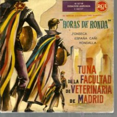 Discos de vinilo: EP TUNA DE LA FACULTAD DE VETERIANARIA DE MADRID : HORAS DE RONDA, FONSECA, ESPAÑA CAÑI, RONDALLA . Lote 43632074