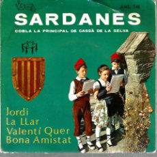 Discos de vinilo: EP SARDANES COBLA LA PRINCIPAL DE CASSA DE LA SELVA : JORDI . Lote 43632559