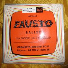 Discos de vinilo: FAUSTO. GOUNOD. BALLET. LA NOCHE DE VALPURGIS. ORQUESTA BOSTON POPS
