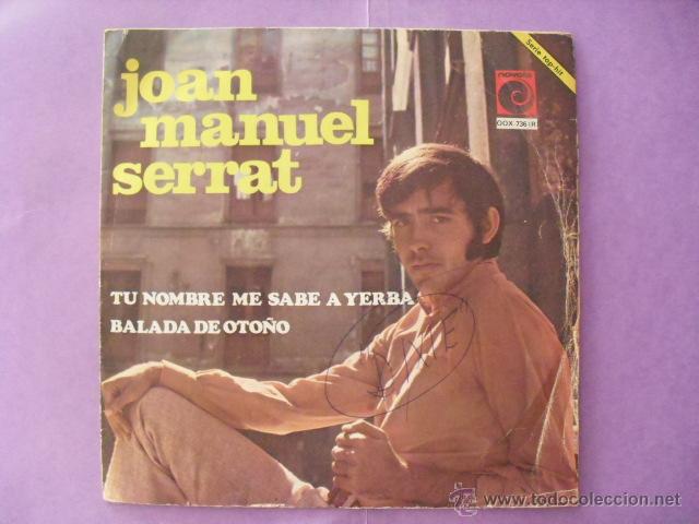 Discos de vinilo: JOAN MANUEL SERRAT. SINGLE. - Foto 1