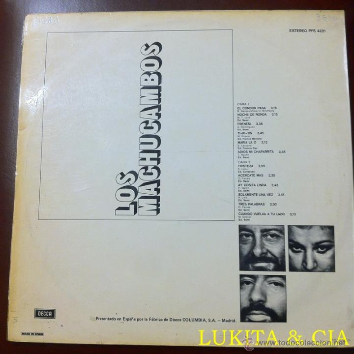 Discos de vinilo: LOS MACHUCAMBOS - DECCA 1971. - Foto 2