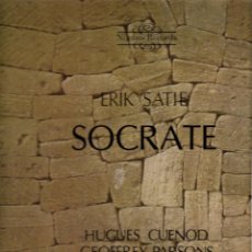 Discos de vinilo: ERIK SATIE: SOCRATE . HUGHES CUENOD. PIANO: GEOFFREY PARSONS. (LP 33 RPM. NIMBUS RECORDS (UK), 1977). Lote 43682583