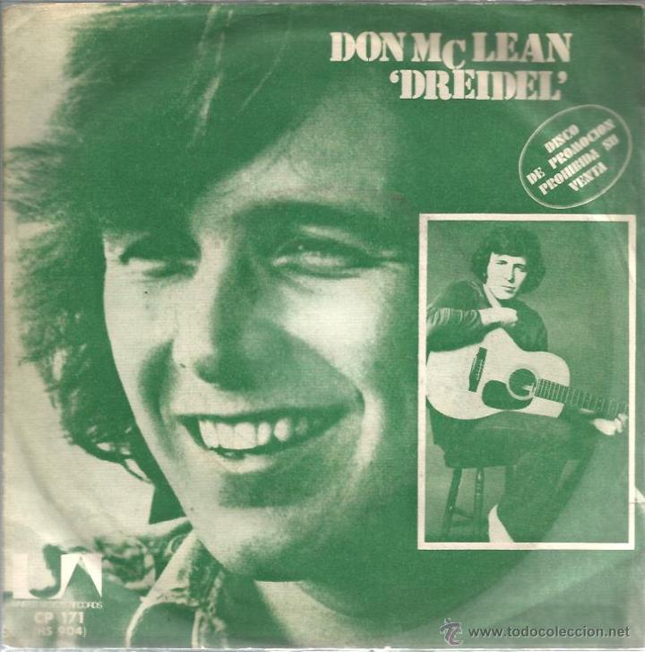 Discos de vinilo: SG PROMO DON MCLEAN : DREIDEL - Foto 1