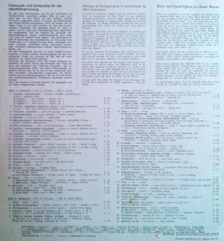 Discos de vinilo: EUMIG - M&Uacute;SICA Y EFECTOS DE SONIDO - LP AUSTRIA - Foto 2