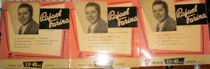 Discos de vinilo: rafael farina lote de 3 eps odeon dsoe - Foto 1
