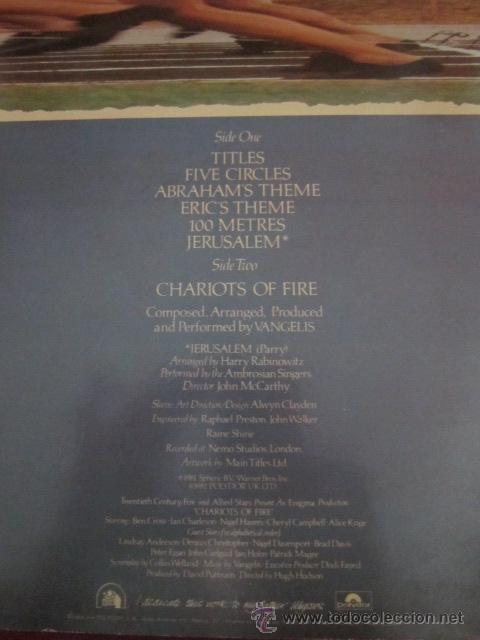 Discos de vinilo: CHARIOTS OF FIRE. VANGELIS. - Foto 2