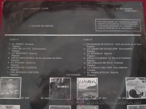 Discos de vinilo: LOS GEMELOS A TRAV&Eacute;S DE ESPA&Ntilde;A. - Foto 2
