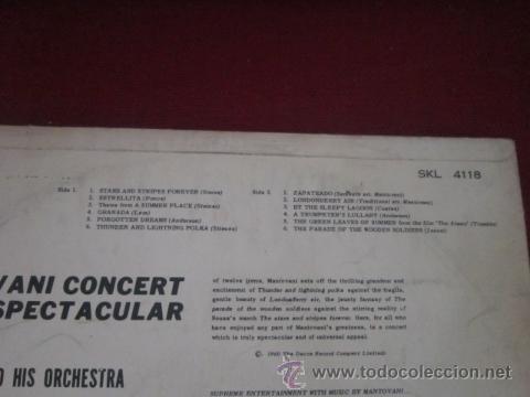 Discos de vinilo: MANTOVANI CONCIERTO ESPECTACULAR. - Foto 2