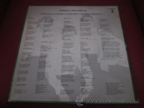 Discos de vinilo: ALBAHACA. SEVILLANAS 88. - Foto 2